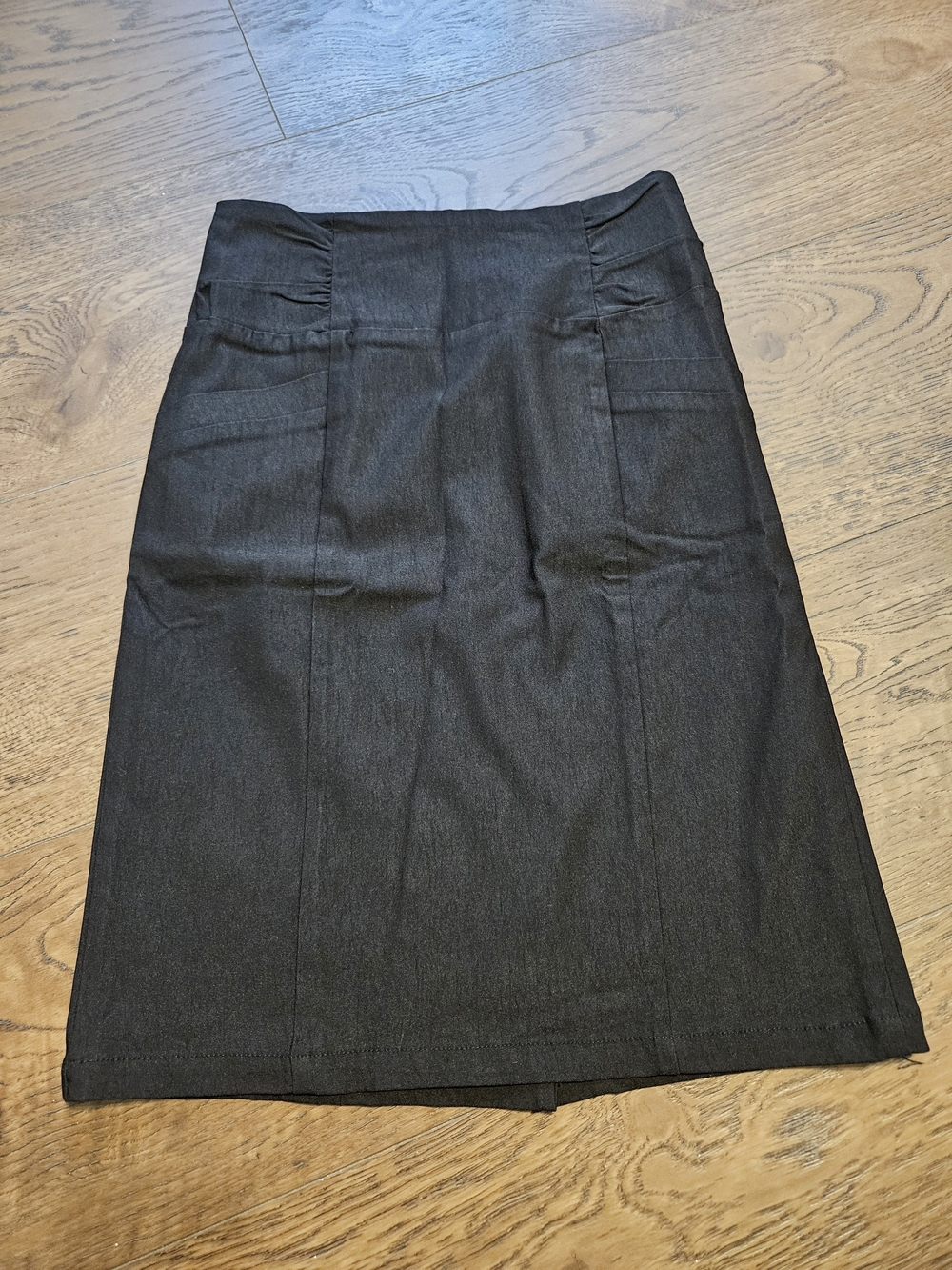 RockSteady Black Pencil Skirt with Structured Waist